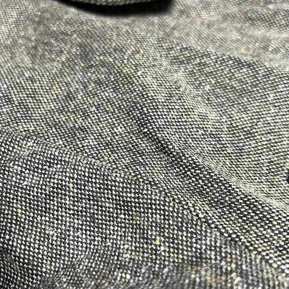 Lands End Tweed Green/Brown Coat Wool and Silk Size 6 - Picture 7 of 8